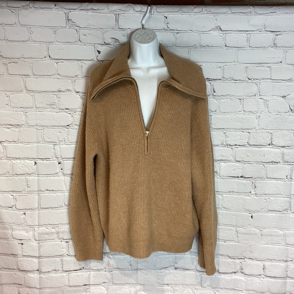 J. Crew Camel V-Neck Sweater - Picture 3 of 10